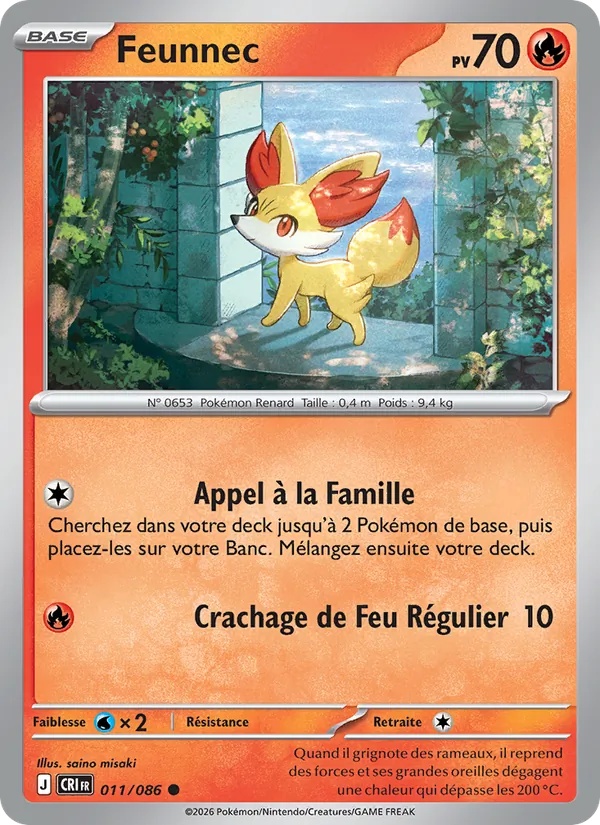 Feunnec 011/86 - Chaos Ascendant - Reverse - Pokémon JCC