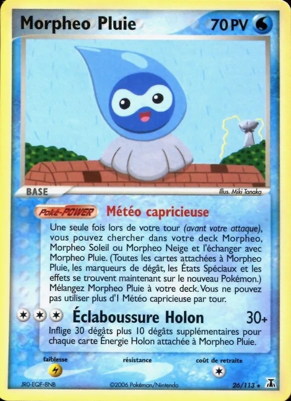 Morpheo Pluie 26/113 - EX Espèces Delta - Pokémon JCC