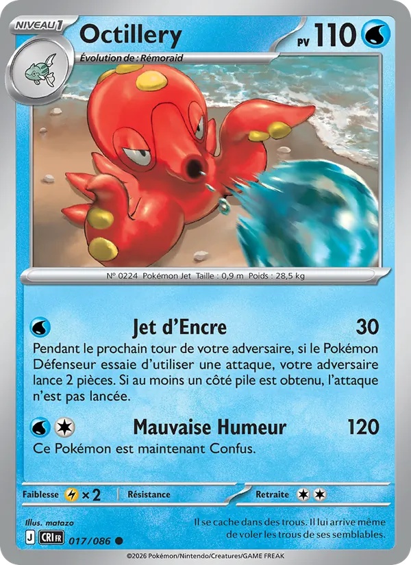 Octillery 017/86 - Chaos Ascendant - Reverse - Pokémon JCC