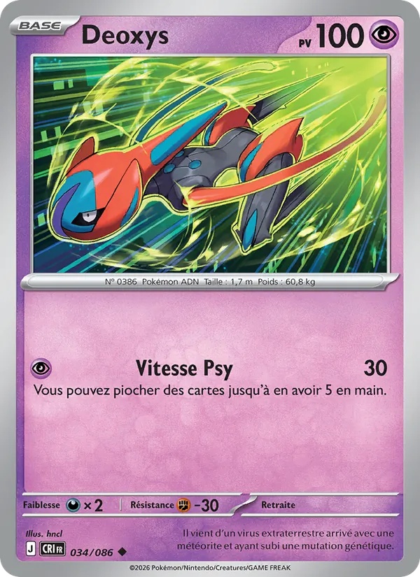 Deoxys 034/86 - Chaos Ascendant - Reverse - Pokémon JCC