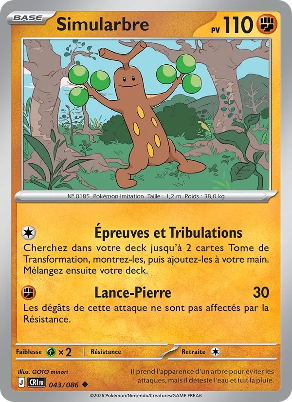 Simularbre 043/86 - Chaos Ascendant - Reverse - Pokémon JCC