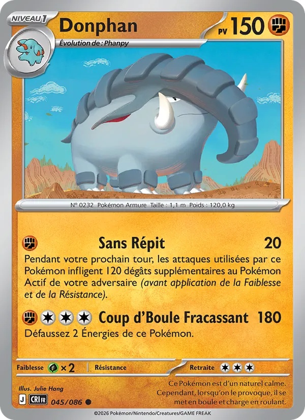 Donphan 045/86 - Chaos Ascendant - Reverse - Pokémon JCC