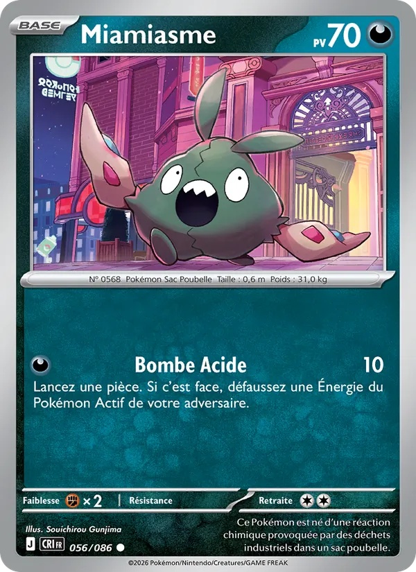 Miamiasme 056/86 - Chaos Ascendant - Reverse - Pokémon JCC