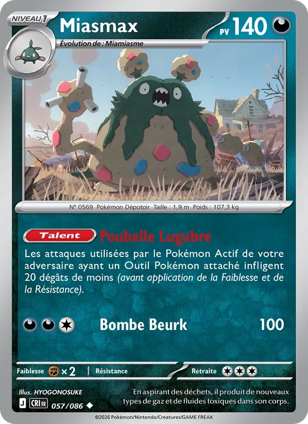 Miasmax 057/86 - Chaos Ascendant - Reverse - Pokémon JCC