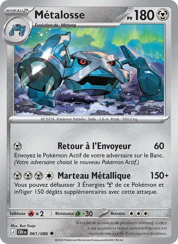 Métalosse 061/86 - Chaos Ascendant - Reverse - Pokémon JCC