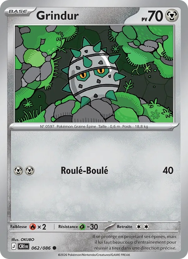 Grindur 062/86 - Chaos Ascendant - Reverse - Pokémon JCC