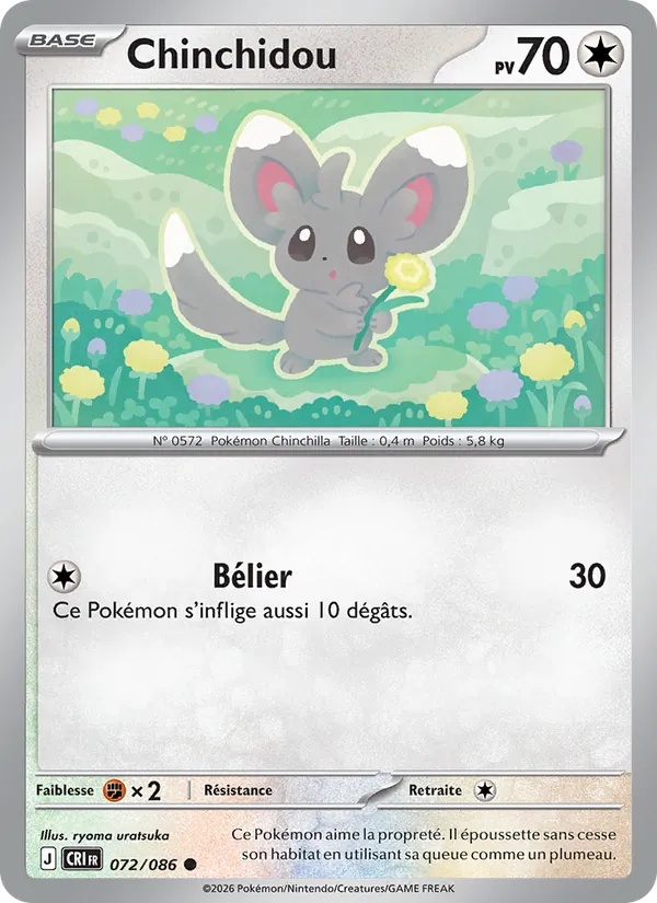 Chinchidou 072/86 - Chaos Ascendant - Reverse - Pokémon JCC