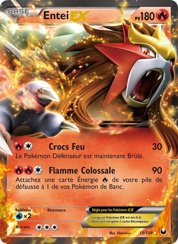 Entei-EX 13/108 - Explorateurs Obscurs - Holo - Pokémon JCC