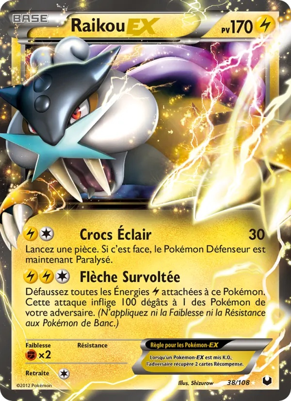 Raikou-EX 38/108 - Explorateurs Obscurs - Holo - Pokémon JCC