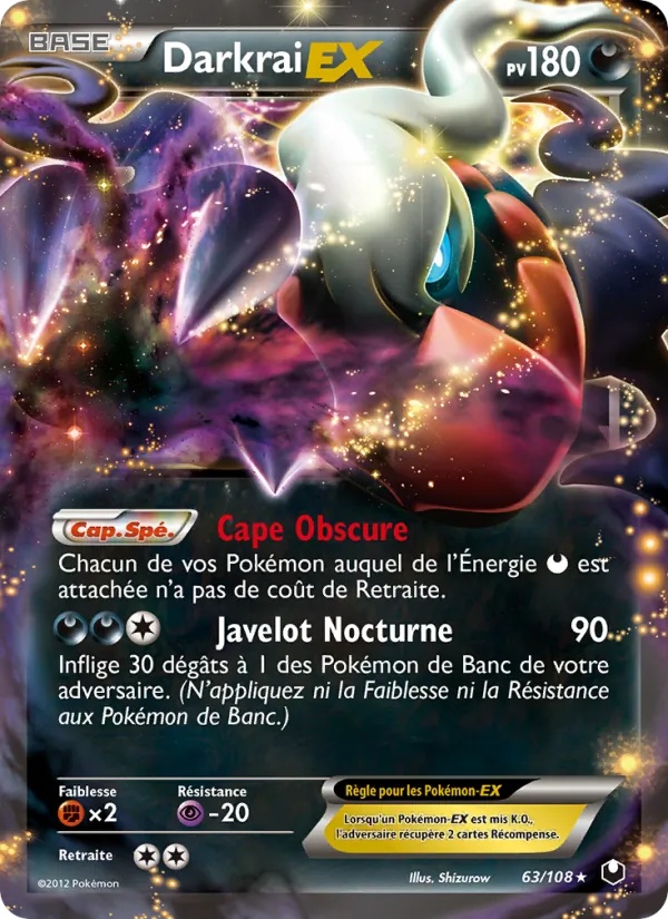 Darkrai-EX 63/108 - Explorateurs Obscurs - Holo - Pokémon JCC