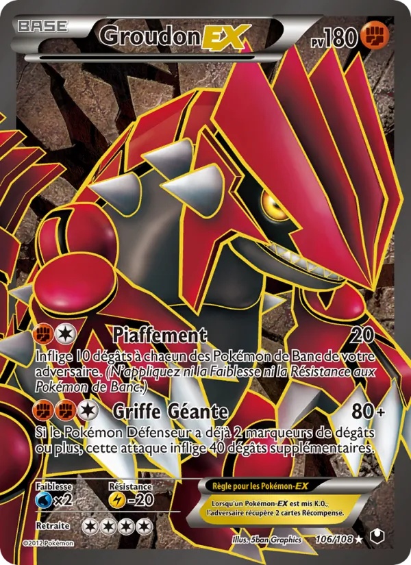 Groudon-EX 106/108 - Explorateurs Obscurs - Holo - Pokémon JCC