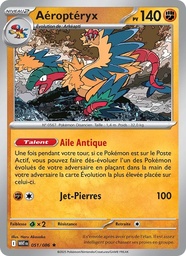 Aéroptéryx 051/86 - Flamme Blanche - Holo Fossil Museum - Pokémon JCC