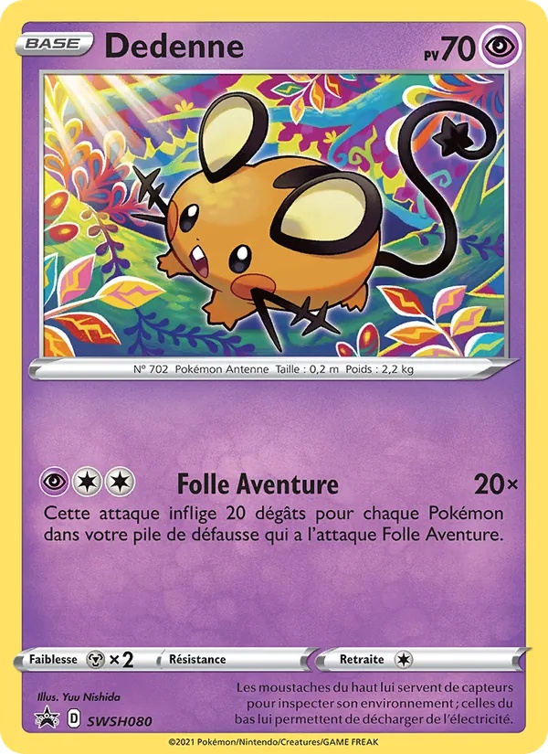 Dedenne SWSH080/307 - Promo SWSH - Holo Cosmos - Pokémon JCC