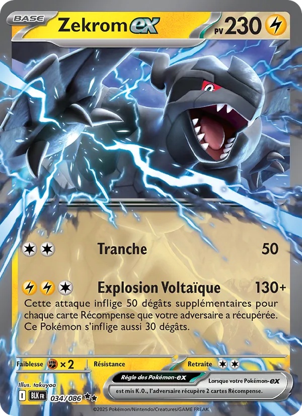 Zekrom-ex 034/86 - Foudre Noire - Holo player-rewards-program - Pokémon JCC