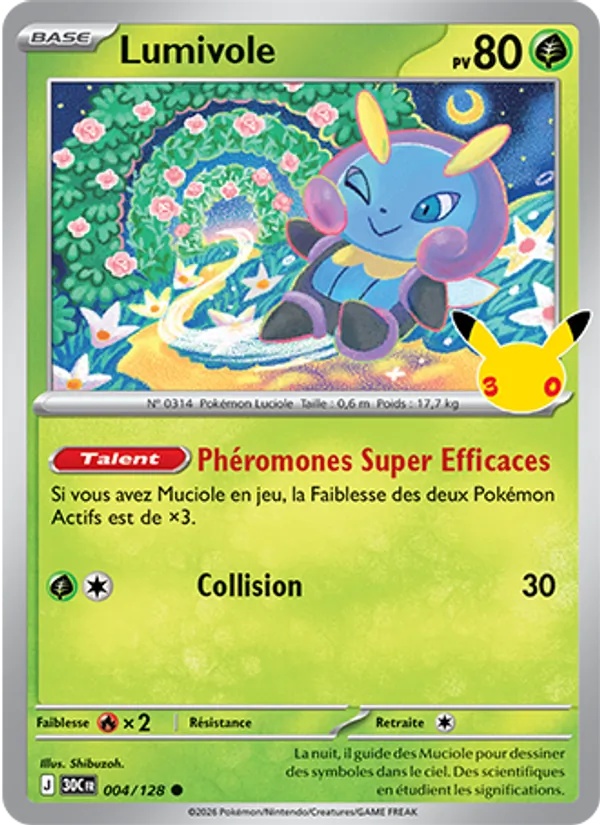 Lumivole 004/128 - 30ᵉ Anniversaire - Pokémon JCC