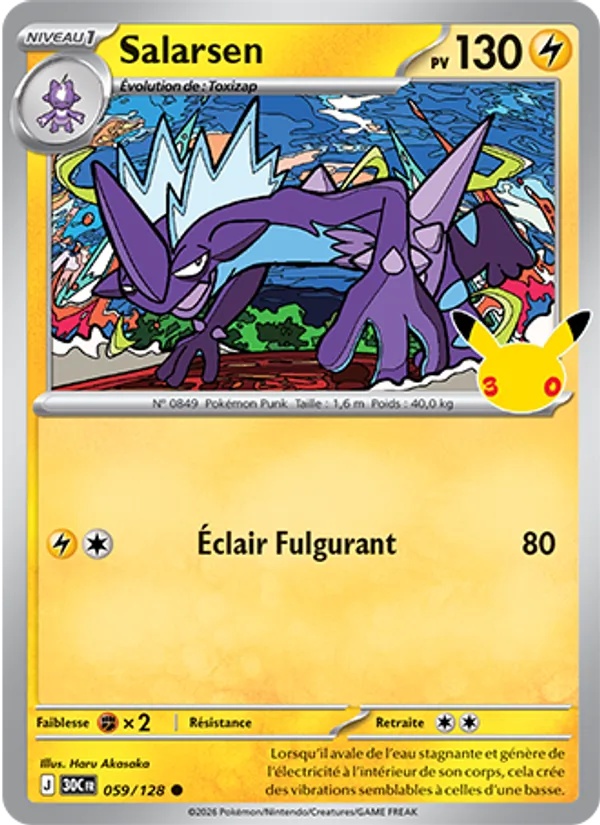 Salarsen 059/128 - 30ᵉ Anniversaire - Pokémon JCC