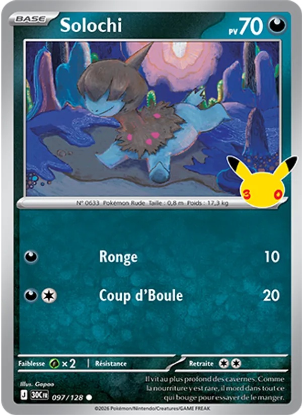 Solochi 097/128 - 30ᵉ Anniversaire - Pokémon JCC