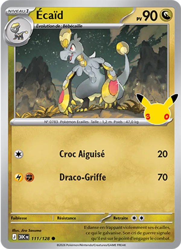 Écaïd 111/128 - 30ᵉ Anniversaire - Pokémon JCC