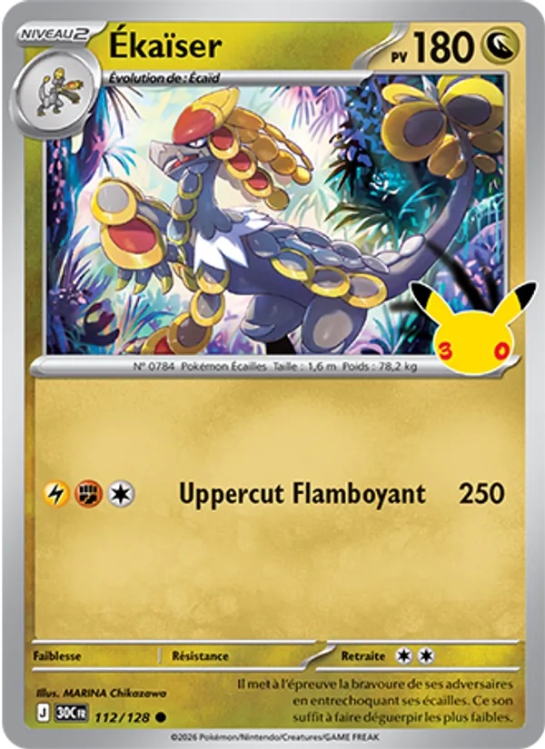 Ékaïser 112/128 - 30ᵉ Anniversaire - Pokémon JCC