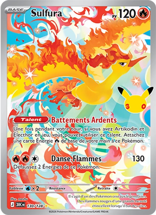 Sulfura 130/128 - 30ᵉ Anniversaire - Pokémon JCC