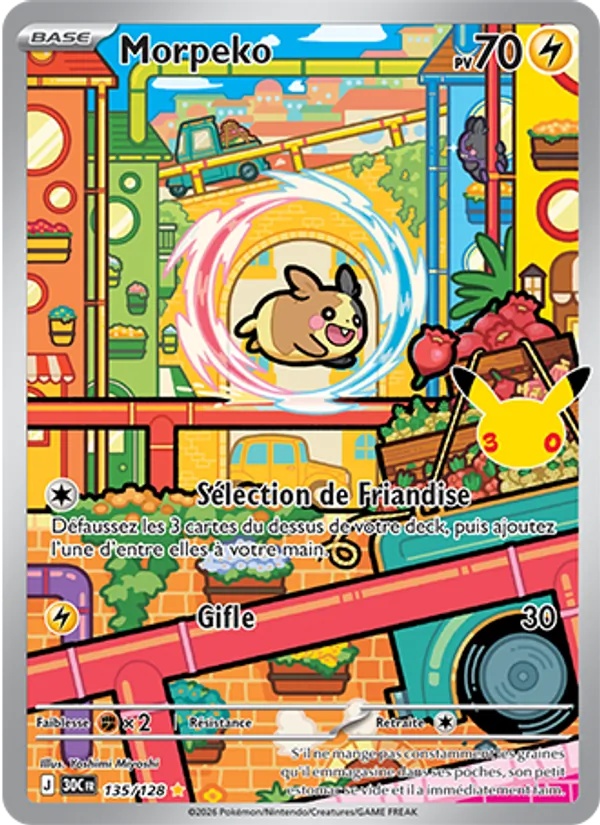 Morpeko 135/128 - 30ᵉ Anniversaire - Pokémon JCC