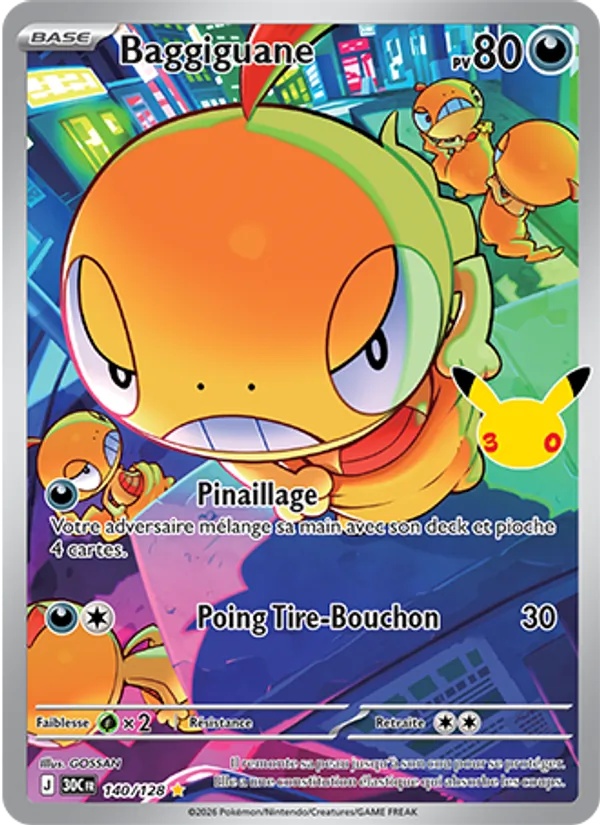 Baggiguane 140/128 - 30ᵉ Anniversaire - Pokémon JCC