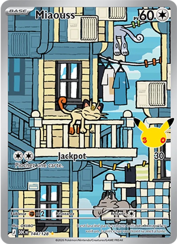 Miaouss 144/128 - 30ᵉ Anniversaire - Pokémon JCC