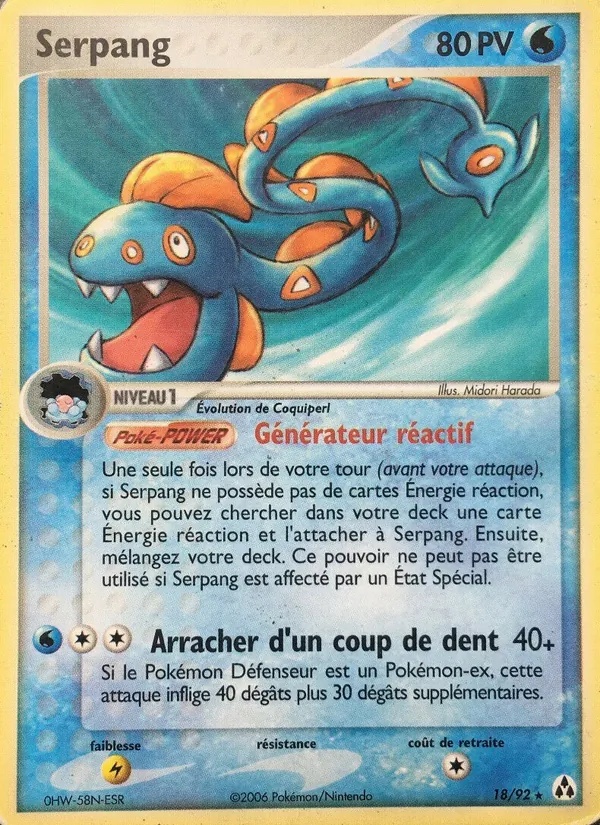 Serpang 18/92 - EX Créateurs de légendes - Pokémon JCC