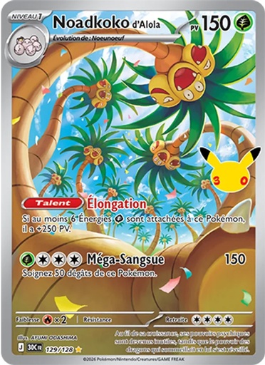 Noadkoko d'Alola 129/128 Holo 30th-anniversary