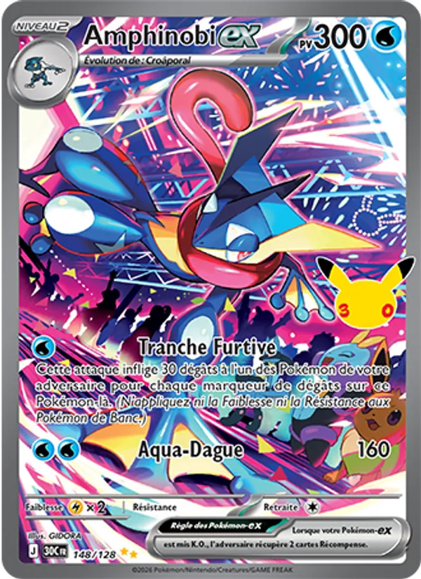Amphinobi-ex 148/128 - 30ᵉ Anniversaire - Holo 30th-anniversary - Pokémon JCC