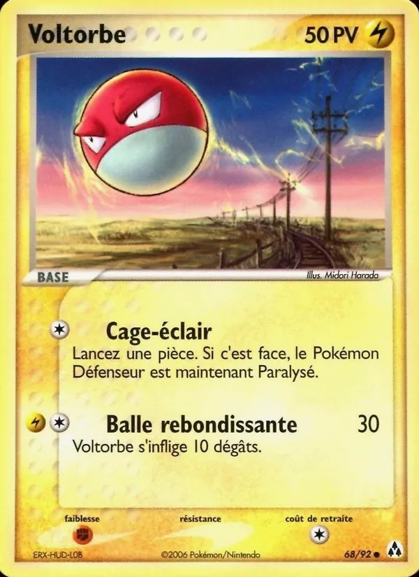 Voltorbe 68/92 - EX Créateurs de légendes - Pokémon JCC