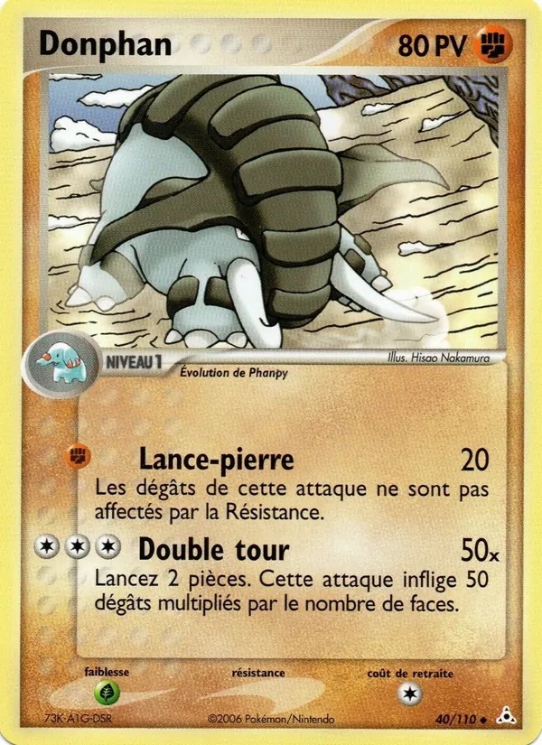 Donphan 40/110 - EX Fantômes Holon - Pokémon JCC