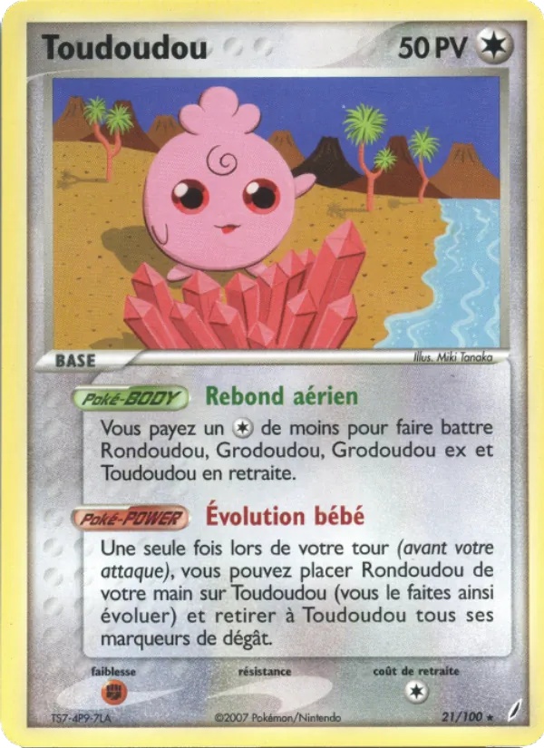 Toudoudou 21/100 - EX Gardiens de Cristal - Pokémon JCC