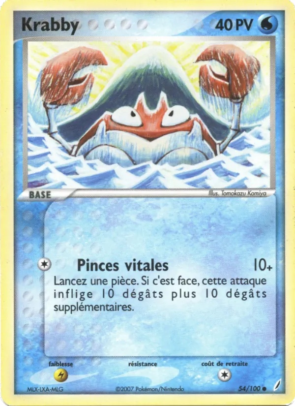 Krabby 54/100 - EX Gardiens de Cristal - Pokémon JCC