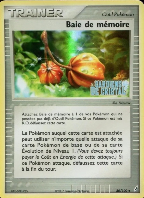 Baie de mémoire 80/100 - EX Gardiens de Cristal - Pokémon JCC