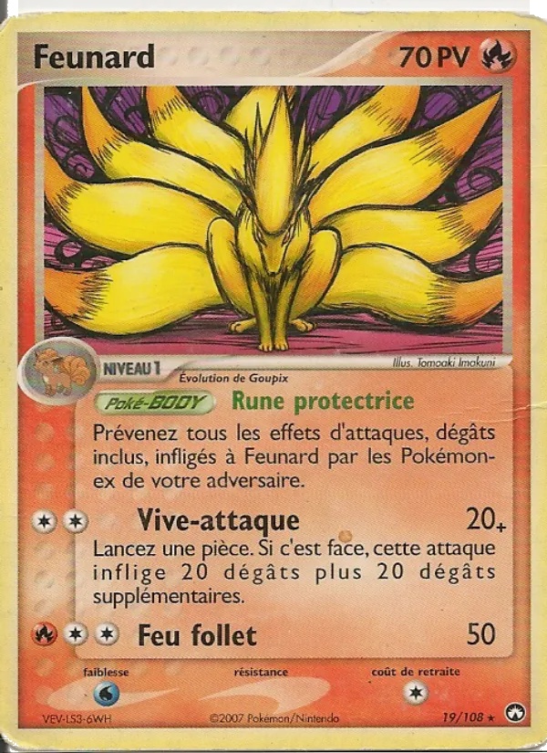 Feunard 19/108 - EX Gardiens du Pouvoir - Pokémon JCC