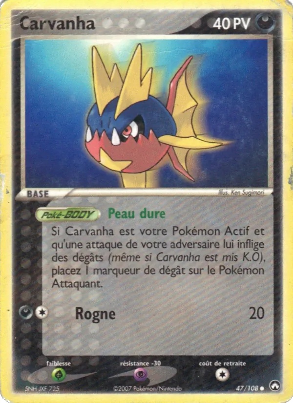Carvanha 47/108 - EX Gardiens du Pouvoir - Pokémon JCC