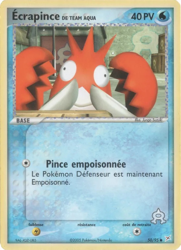 Écrapince de Team Aqua 50/95 - EX Team Magma vs Team Aqua - Pokémon JCC