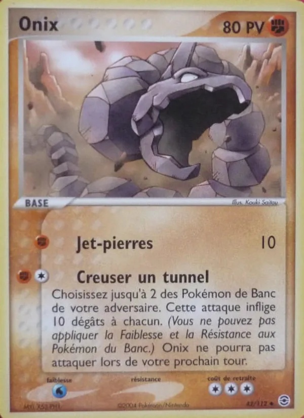 Onix 42/112 - EX Rouge Feu & Vert Feuille - Pokémon JCC
