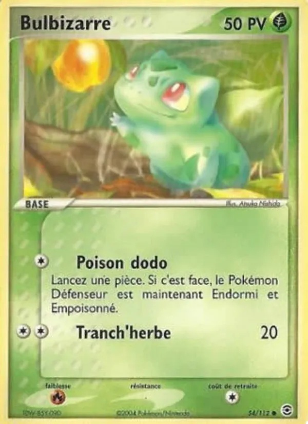 Bulbizarre 54/112 - EX Rouge Feu & Vert Feuille - Pokémon JCC