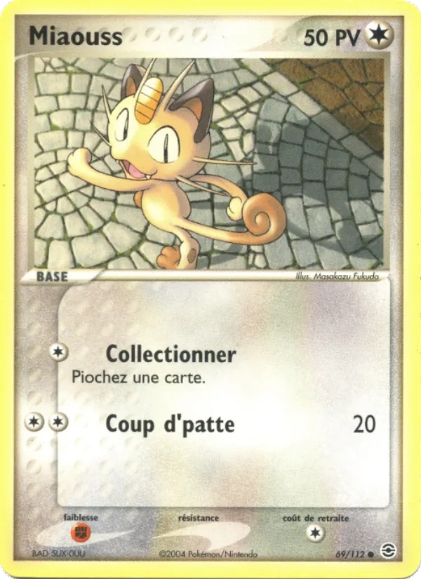 Miaouss 69/112 - EX Rouge Feu & Vert Feuille - Pokémon JCC
