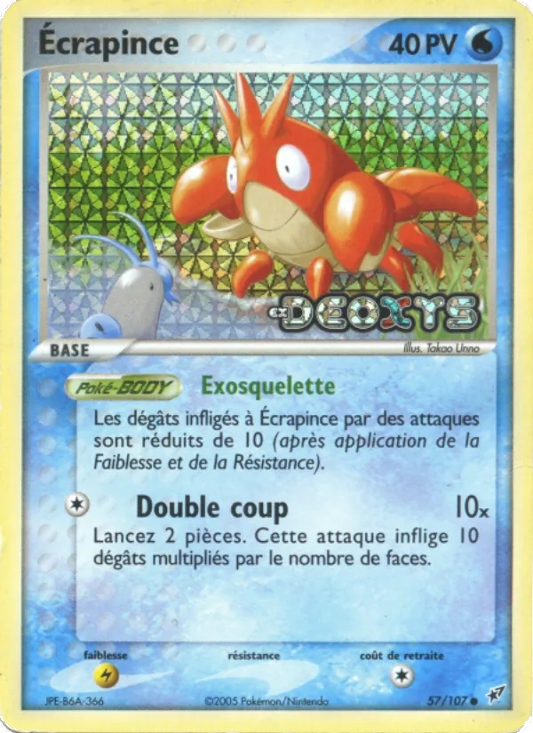 Écrapince 57/107 - EX Deoxys - Pokémon JCC
