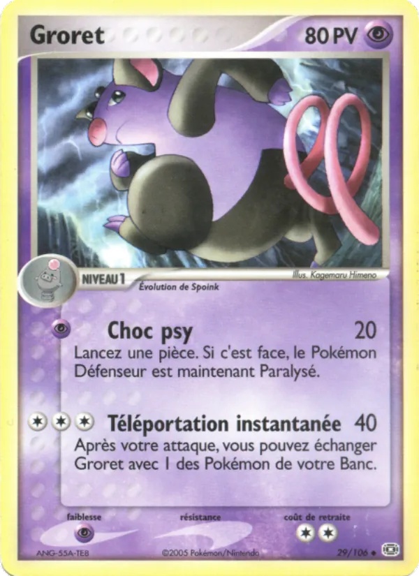 Groret 29/106 - EX Émeraude - Pokémon JCC