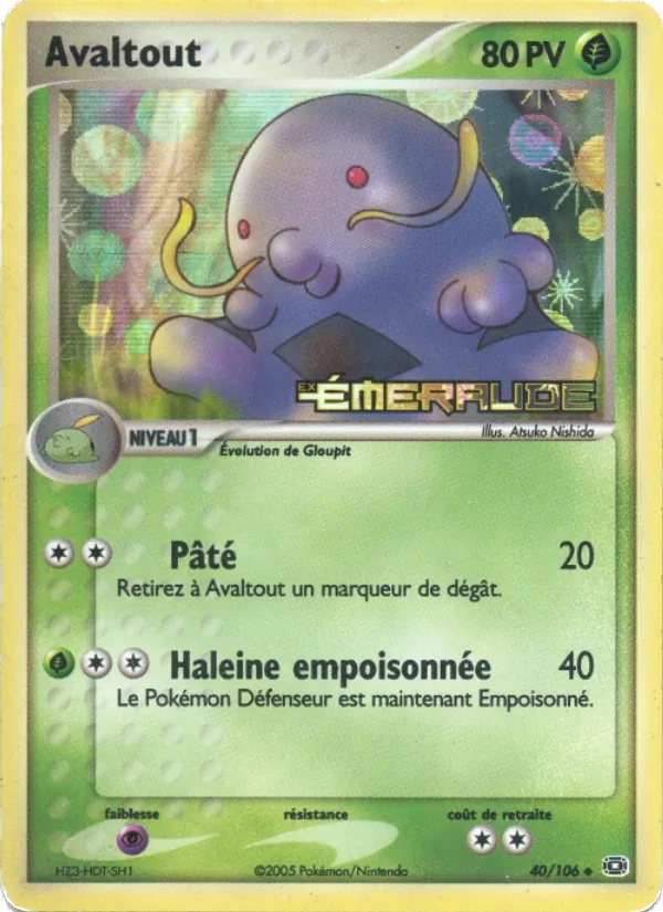 Avaltout 40/106 - EX Émeraude - Pokémon JCC