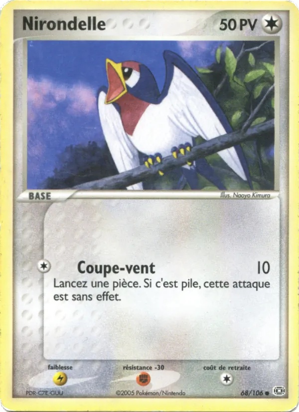 Nirondelle 68/106 - EX Émeraude - Pokémon JCC