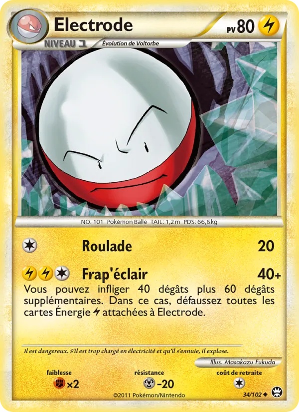 Électrode 34/102 - Triomphant - Pokémon JCC