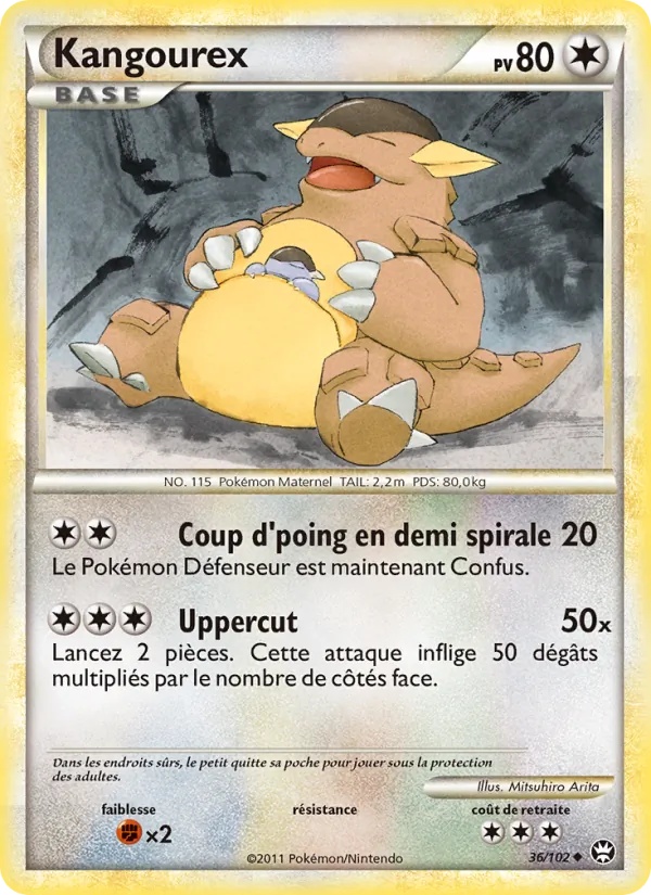 Kangourex 36/102 - Triomphant - Pokémon JCC