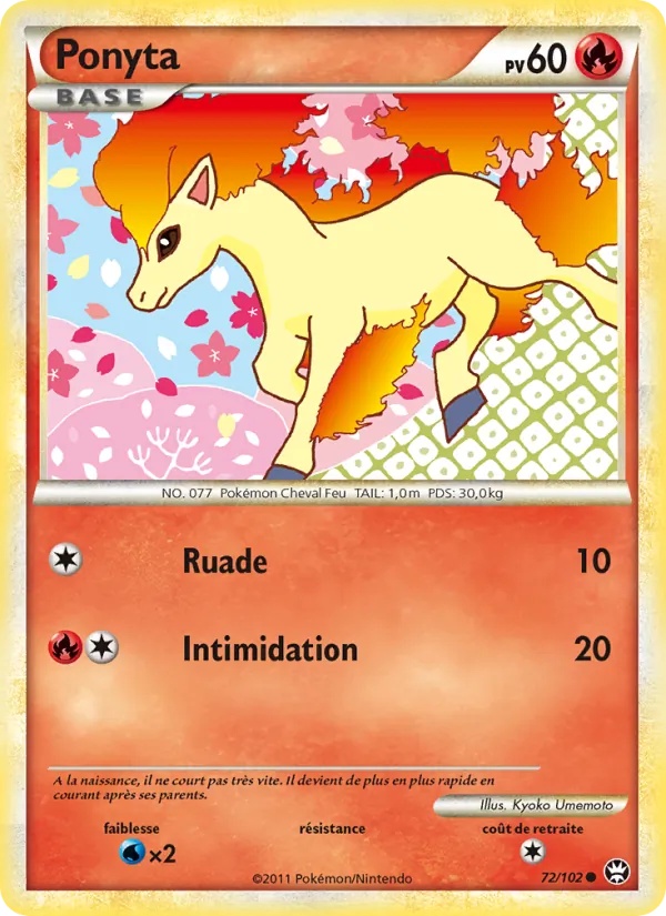 Ponyta 72/102 - Triomphant - Pokémon JCC