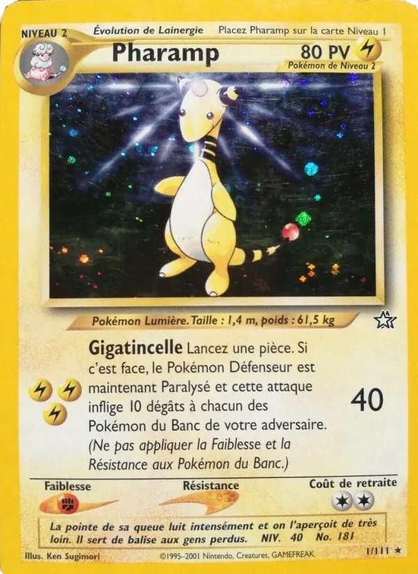 Pharamp 1/111 - Neo Genesis - 1re Édition - Pokémon JCC