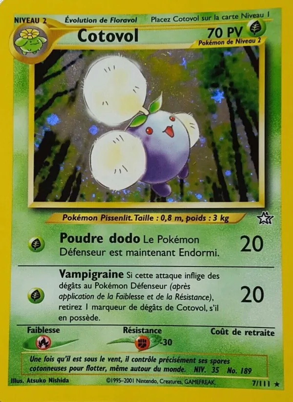 Cotovol 7/111 - Neo Genesis - Firstedition - Pokémon JCC